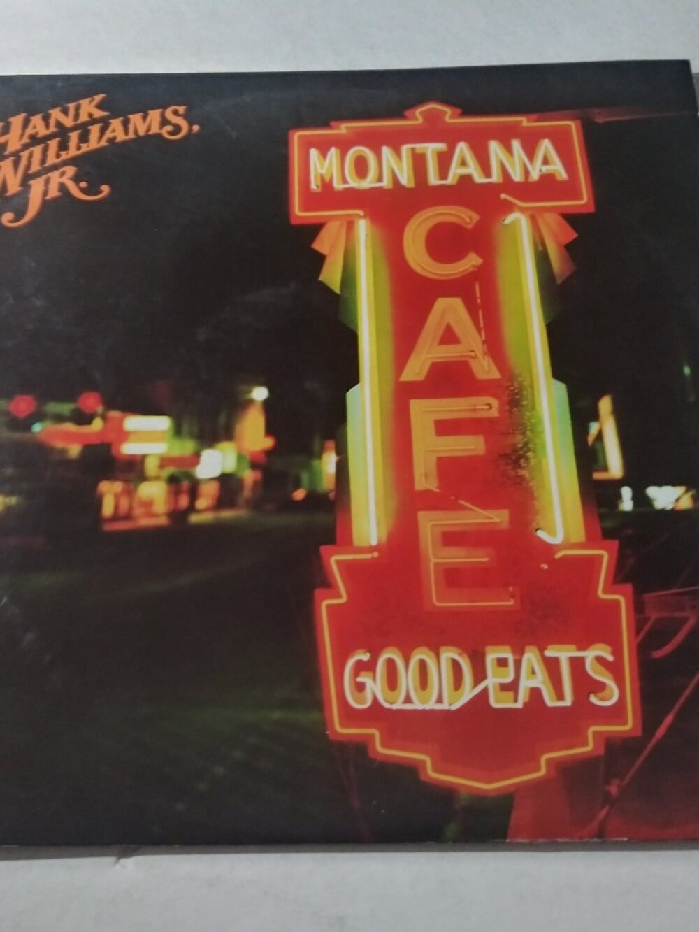 Hank Williams Jr - Montana Cafe VG++ Original Warner Bros Record 1986 BOCEPHUS